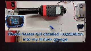 Cheap Chinese Diesel heater install into timber garage shed workshop. Detailed how to.
