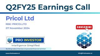 Pricol Ltd. | Q2FY25 | Earnings Conference Call | #earningcall #concall #pricol