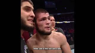 even in-between rounds Khabib vs Conor was intense!  #nocommentary