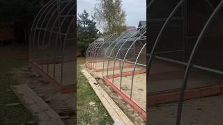 Монтаж теплиц «Капелька» шириной 3 метра #ЗаводТеплиц.ру #теплица #greenhouse