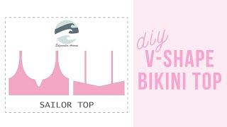 DIY V Shaped Bikini Top | Sailor Top | Edgewater Avenue