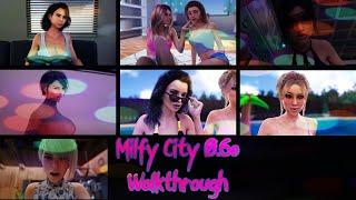 Milfy City 0.6e Walkthrough - Sara, Linda, Zuri & Suri, Liza & Yazmin, Caroline & Celia Guide