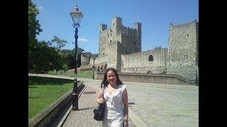 Rochester Castle. Cathedral and High Street. Kent