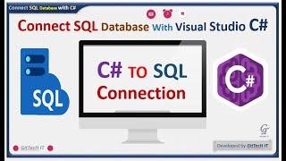 How to connect SQL Server database with Visual Studio C#  project in an Easy way #GitTecHIT