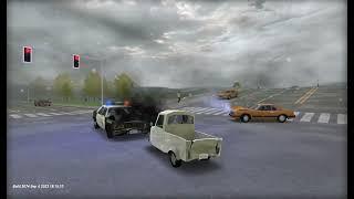 High speed chase of an 63 Fisher Truck Light vehicle in the game DrvSyn - Part 2