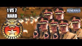 Command & Conquer Generals: Zero Hour - China 1 vs 7 China Tank [HARD ENEMY] ЗАБИВАЕМ ТАНК ХАНТЕРАМИ