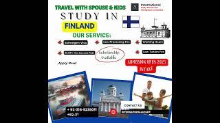 Study in Finland  with Family | SPOUSE Visa | Allow Part Time Job | Schengen Country | Easy PR |