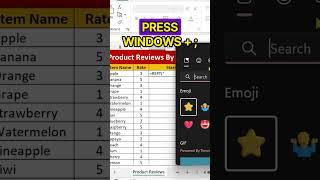 #Excel Pro Trick: How to Rate by Giving Stars in excel. #exceltips #exceltech #teachexcel2m