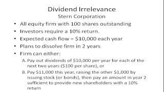 M&M Dividend Irrelevance