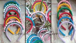 Crochet Rose Bud Headband for Girls/گلابکے پھولوںکیکلیونکاہیربیندبنانےکاطریقہ #ytviral#accessories