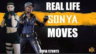 Doing SONYA BLADE moves FOR REAL - Sofia Stunts