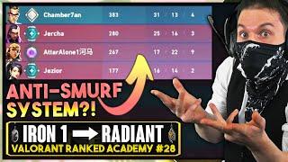 No More SMURFING in VALORANT?! - IRON TO RADIANT with Chamber