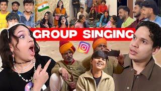 Waleska & Efra react to Indian Group Singing that went viral on REELS!