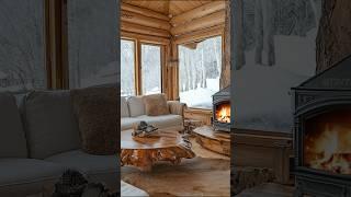 Crackling fire, cozy vibes, and snowy mountain views—this cabin is winter paradise! 