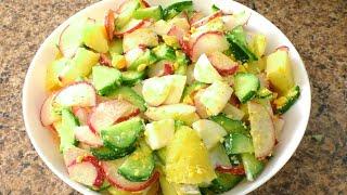 A delicious salad in a hurry, you can cook at least every day!