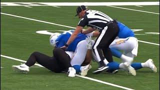 SCUFFLE BREAKS OUT after Dirty Ankle twist on Justin Herbert | Chargers vs Saints