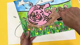 Playful Piggie Kinder Art Lesson