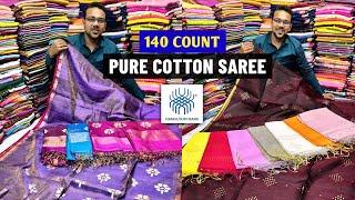 140 Count Pure Cotton Saree / Pure Tissue Linen / Matka Silk / Embroidery Muslin / Pure Khadi Saree