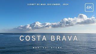 España, Costa Brava .«Lloret de Mar: nubes, mar y tranquilidad de la Costa Brava».Diciembre 2024.