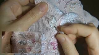 Hand embroidery on knitted fabric (part 1)