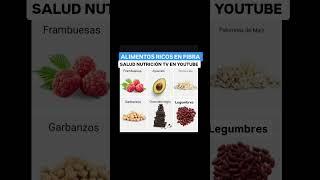 ALIMENTOS ricos en fibra #salud #noticias #mexico #españa#doctor#medico#curiosidades#comida#dieta