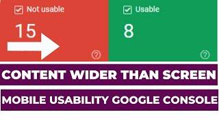 How To Fix Content Wider Than Screen Mobile Usability Errors in Google Search Console