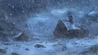 Freezing Blizzard Winter Storm | Icy Snowstorm & Strong Howling Wind | Deep Sleep, Relaxation, Study