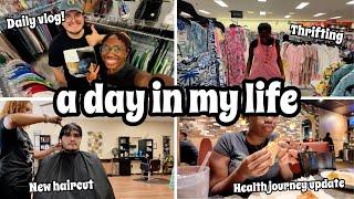 | vlog | lets go thrifting, new haircut, tjmaxx run, health journey update…