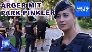 Öffentlicher Urinierer beschimpft Polizei  | Polizei Graz - Radau in Karlau | ATV