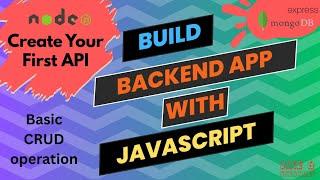 CRUD API | Node JS, Express ,MongoDB Tutorial |javascript