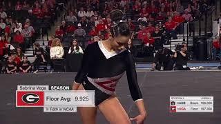 Sabrina Vega Floor Georgia vs Auburn 2020 9.950