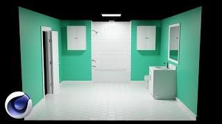 How to Design a Bathroom in Cinema 4D | Set Designer