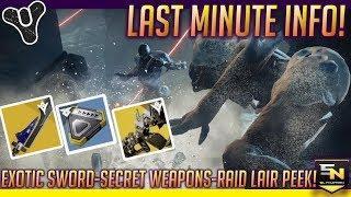 Destiny 2 Warmind- Last Minute Info! Exotic Sword, New Trailer, Raid Lair Preview & More!