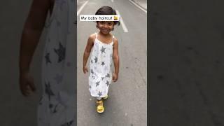 Ananya haircut ‍️. She just loved it . #youtubeshorts #udiudijaye #babyhaircut #babyhaircutting