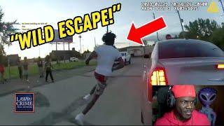 Terminator Cop Chases Man Down From A Mile Away! Almost Pulls Him Out Of A Moving Car!