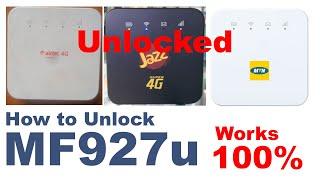 MF927u Unlock || Jazz Mf927u Unlock | Airtel ZTE Mf927u LTE Unlock || MTN Mf927u II Free Unlock