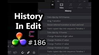 DaVinci Resolve Tutorial: How to View a Project's History In Edit