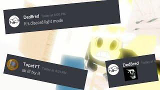 turning on light mode in discord (Roblox Animation)