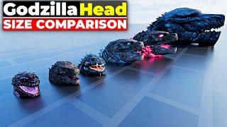 GODZILLA Head Size Comparison 3D | 3D Comparison