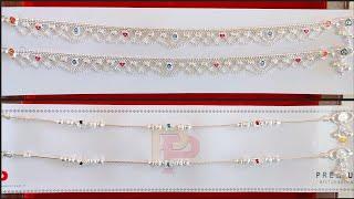 Silver anklets designs with weight and price 2025/new silver anklets with price