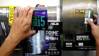 intel Core i5 8400 ASUS PRIME H310M-K PALIT SUPER JETSTREAM GTX1070Ti Corsair VS650 Power Supply