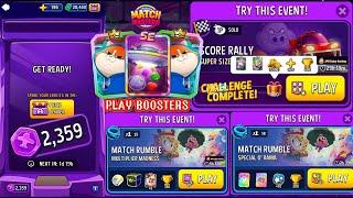 Collect 2,359 Tokens Super Sized+Bombs Away Score Rally Solo Challenge 1850Score/Play 2 Match Rumble