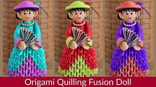 3D Origami Quillling Fusion Doll/ DIY Paper Doll/ Handmade Showpiece