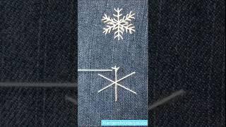 How to embroider simple snowflakes sewing needle work tutorial #embroidery #handmade #christmas