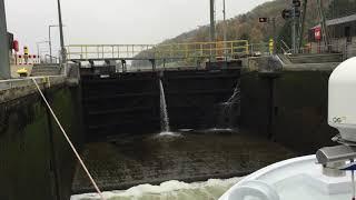 Going Through the Locks on a German River Cruise