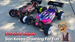 Arrma TLR Typon & 6s Typon Hit The Track After Repairing my sons Rc