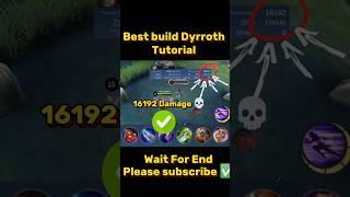 Dyrroth Best Build Tutorial Mobile legends #ml2b #dyrroth #mlbb #shorts