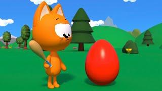 Videos for kids Compilation - Trains, Tracktors, Ballons and Surprise Eggs - Meow meow Kitty's game