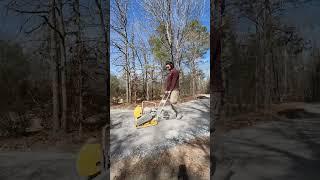 Wacker Neuson plate compactor compacting slag on a new driveway #kubota #driveway #gravel #tractor