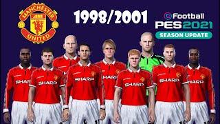 Manchester United 1998/2001 Stats and Gameplay efootball PES 2021 - Classic Premier League